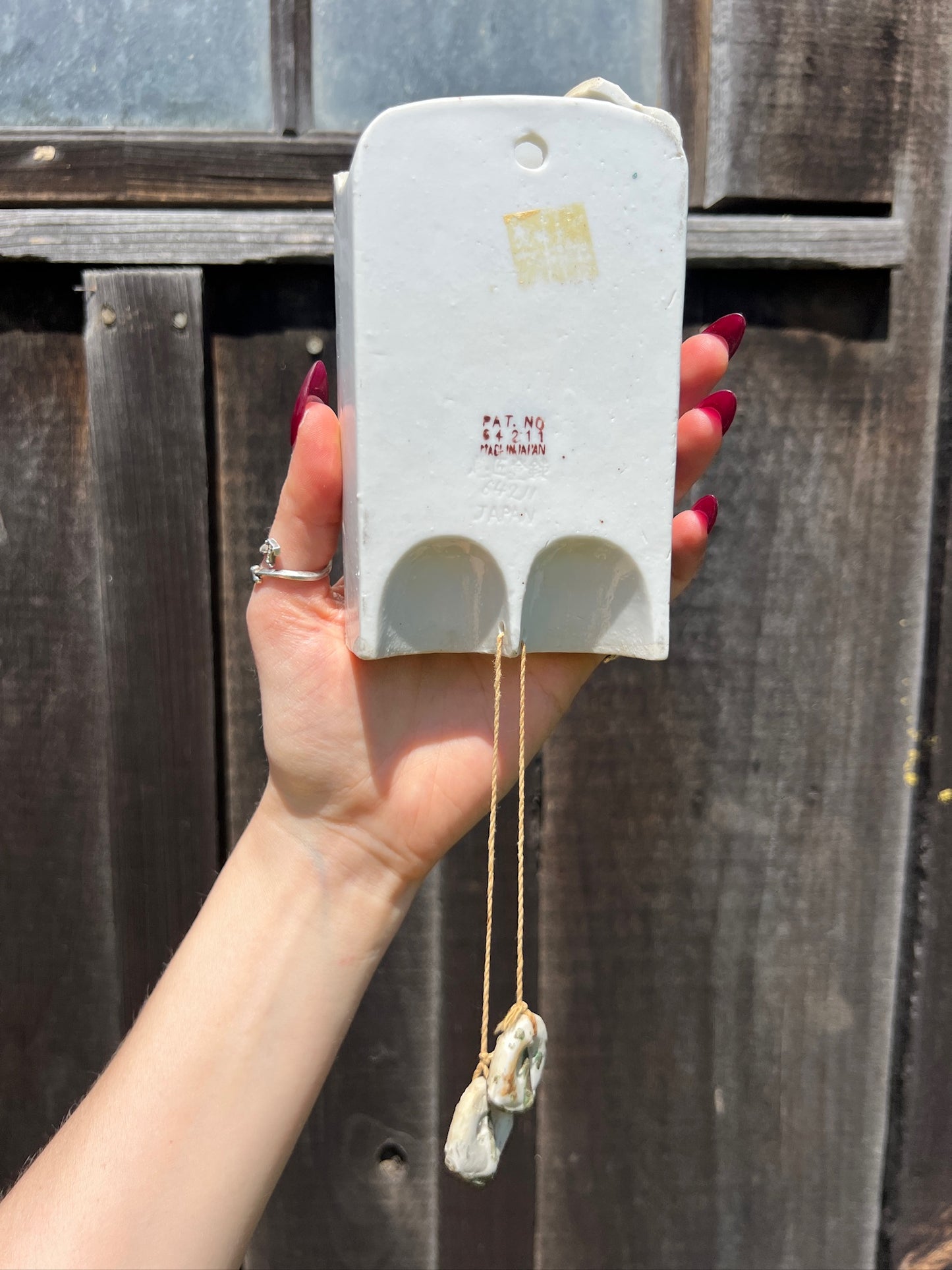 Vintage 1950s Porcelain Sailboat Wall Pocket