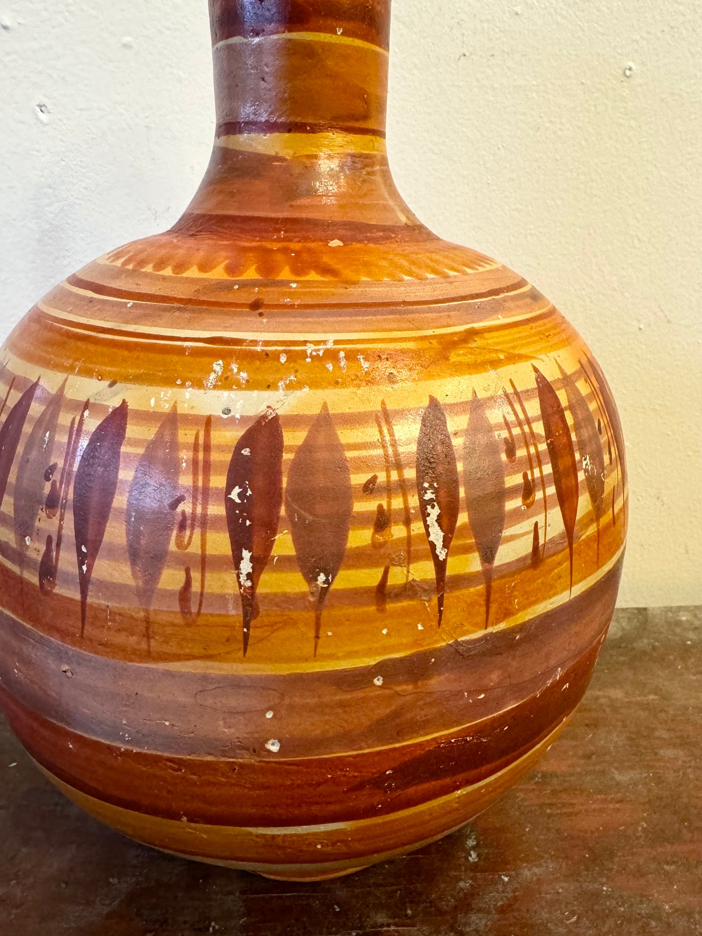 Vintage Hand Painted Mexican Vase