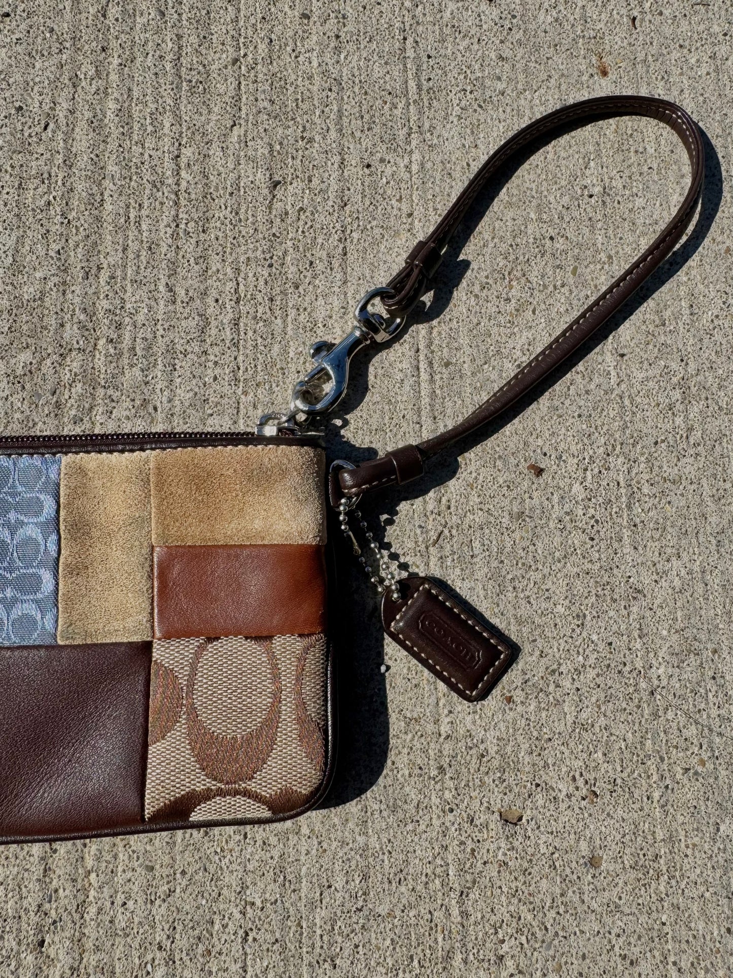 2000s Coach Signature Patchwork Wristlet Wallet