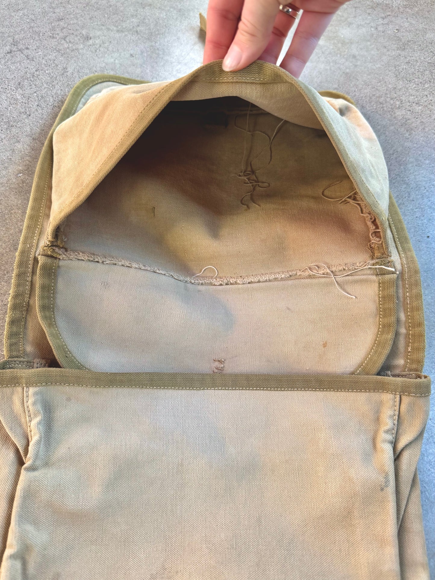 Antique 1900s Military Issue Canvas "OHIO" Haversack Bag