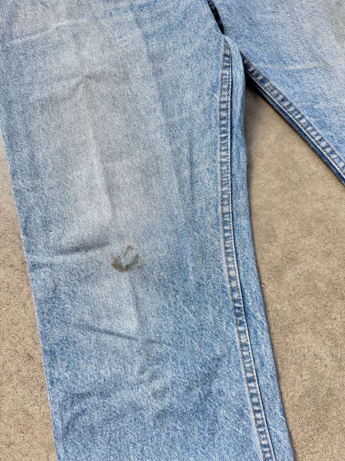 Vintage 1980s Levi’s Two-Horse Leather Tab Light Wash Jeans | 38x30