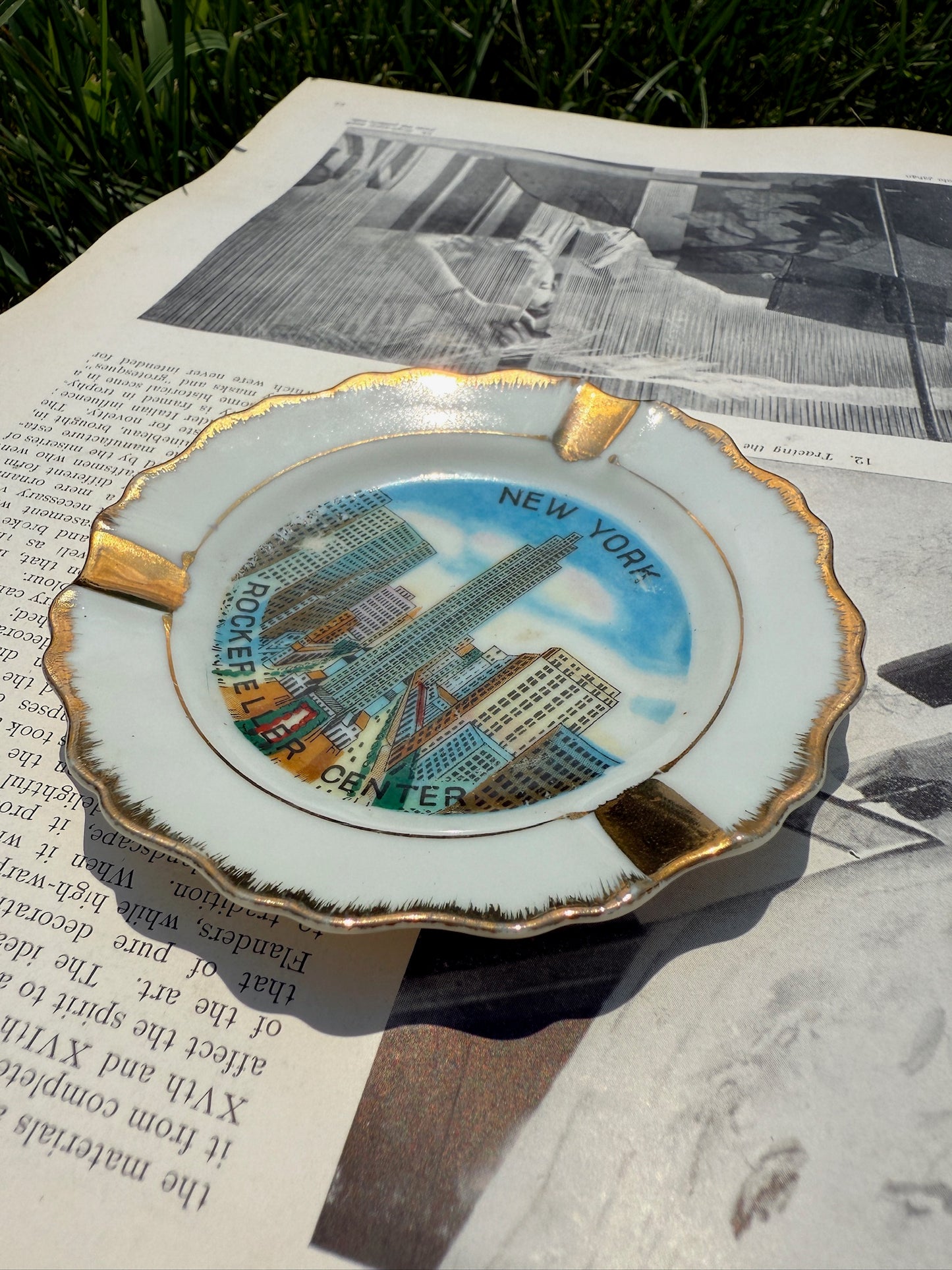 Vintage 1970s New York "Rockefeller Center" Ashtray