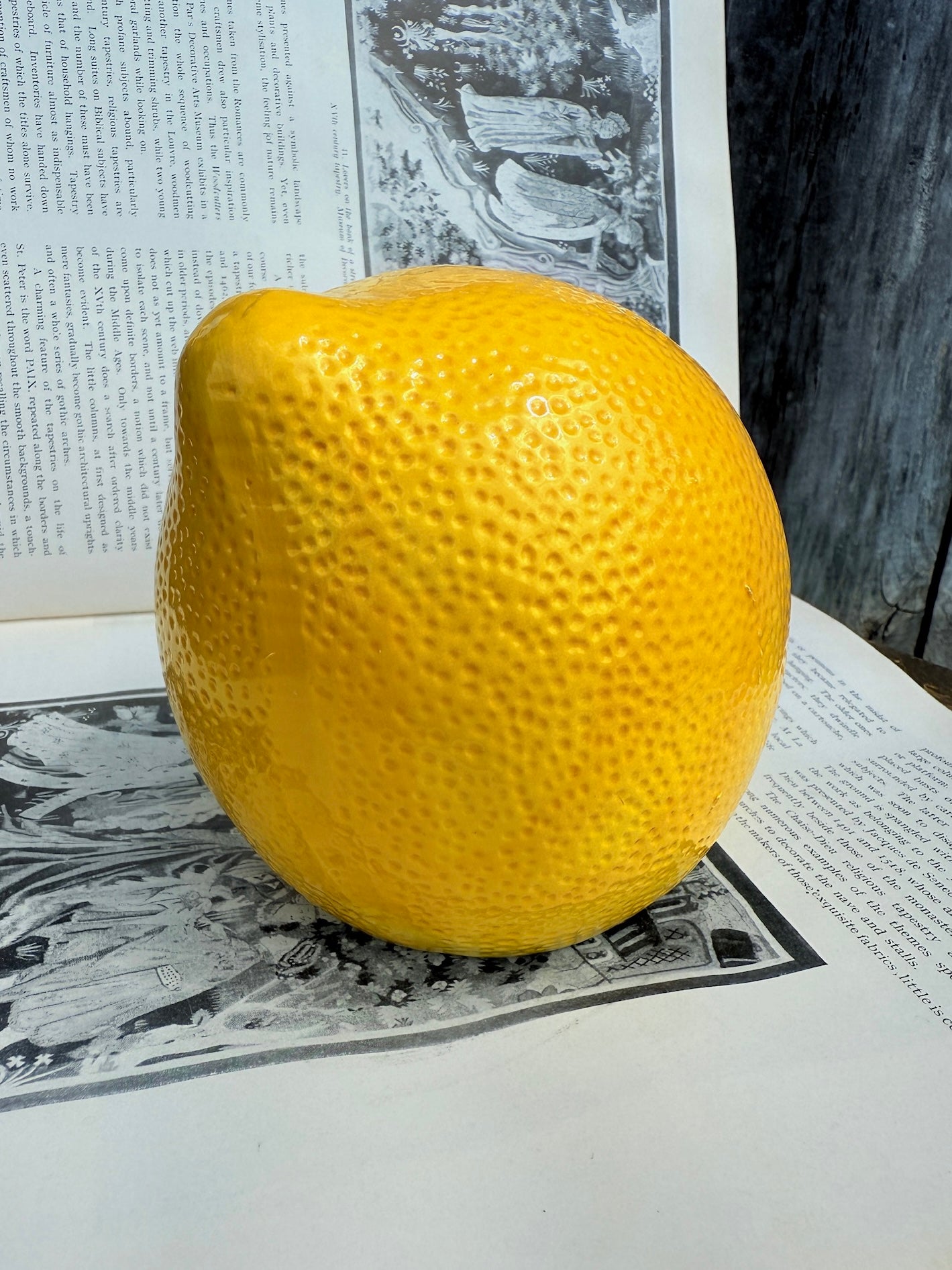 Vintage 1970s Ceramic Lemon Sponge Holder