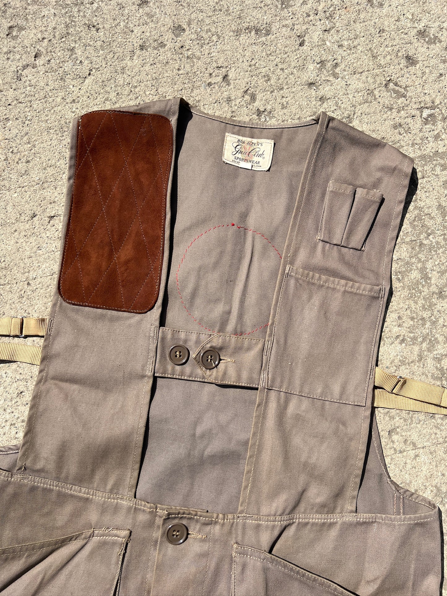 Vintage 1950s Patched Bob Allen Gun Club Rifle Vest | Medium