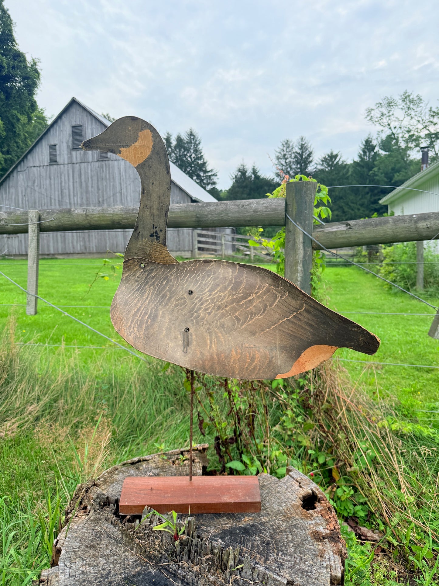 Vintage 1950s Johnson Co. Folding Stake Out Goose Decoy