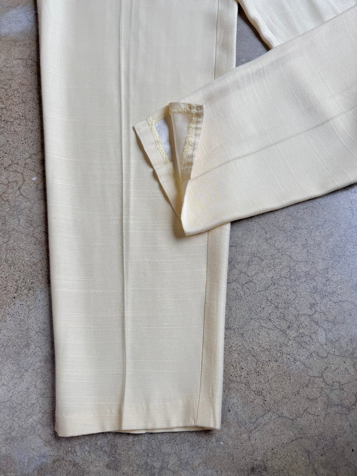 Vintage 1990s Giorgio Fiortini Butter Yellow Tank Top & Pant Set | Medium
