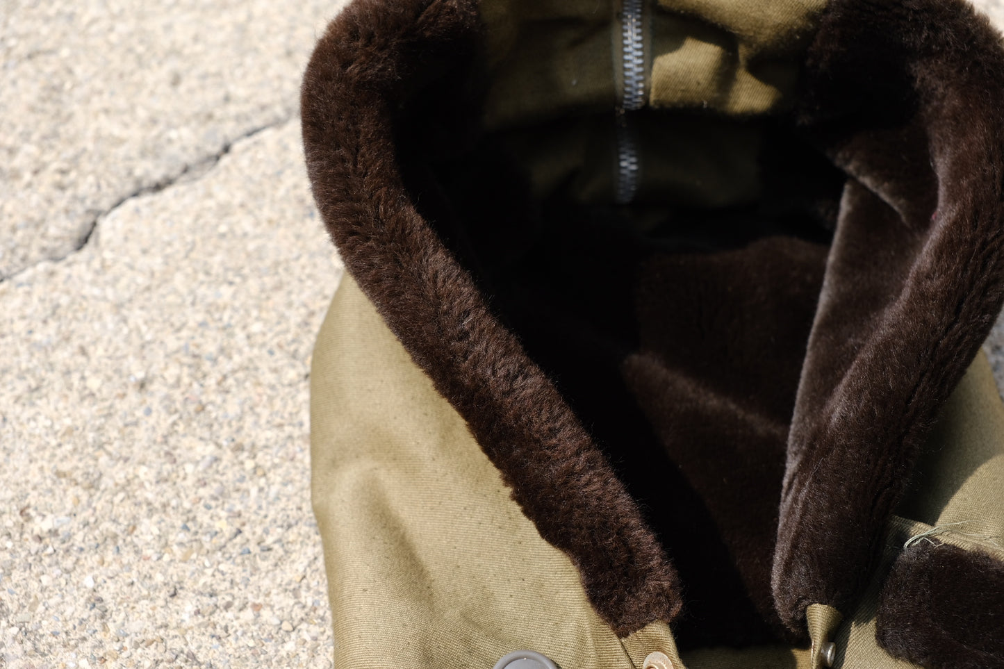 Vintage 40's/50's Distressed Military Parka | Large