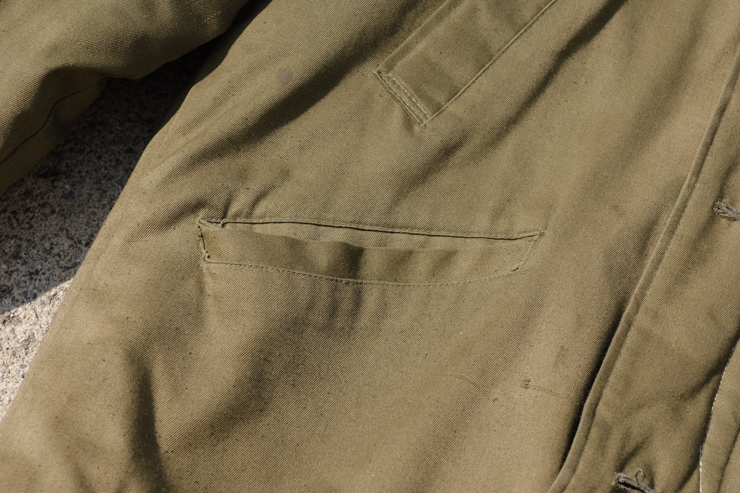 Vintage 40's/50's Distressed Military Parka | Large
