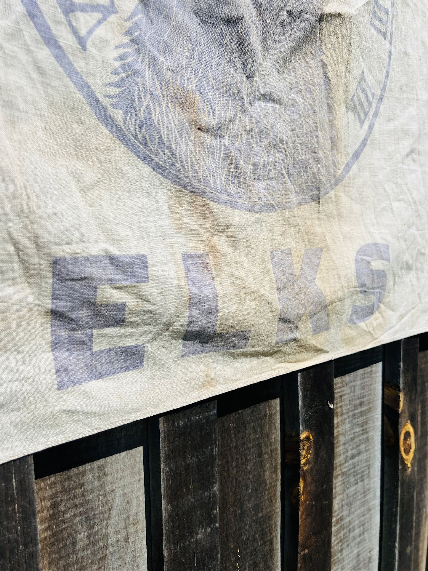 Vintage 1930s Welcome Elks Distressed Banner