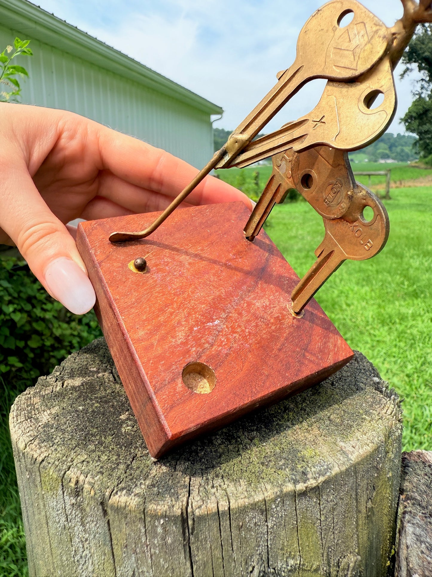 Handmade "Golfer” Key Sculpture