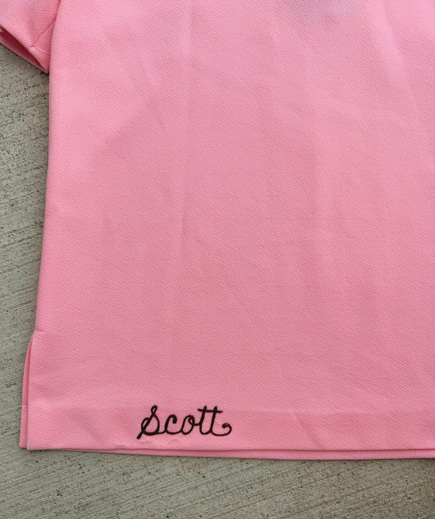 Vintage Hill & Hamilton Marilyn Chainstitch Pink Bowling Shirt | Medium