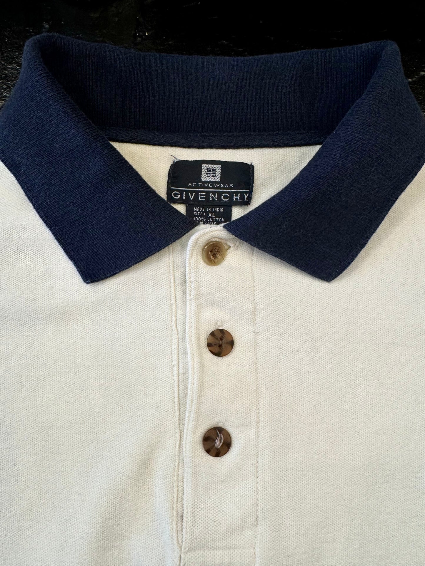 Vintage 1990s/Y2K Givenchy Short Sleeve Cotton Polo Shirt | XL