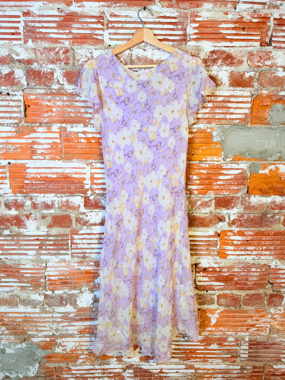 Vintage 1990's/00's Jaclyn Smith Purple Floral 100% Silk Midi Dress