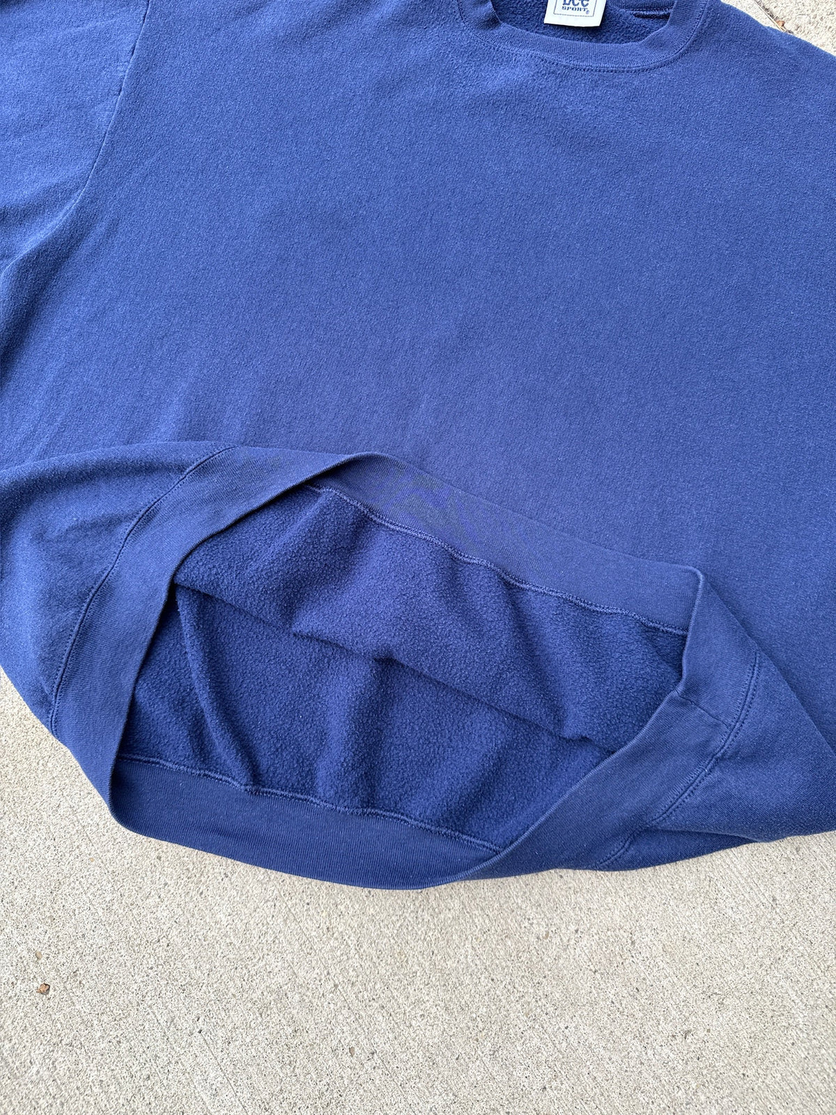 Vintage 1990's Lee Sport Navy Blue Short Sleeve Sweatshirt