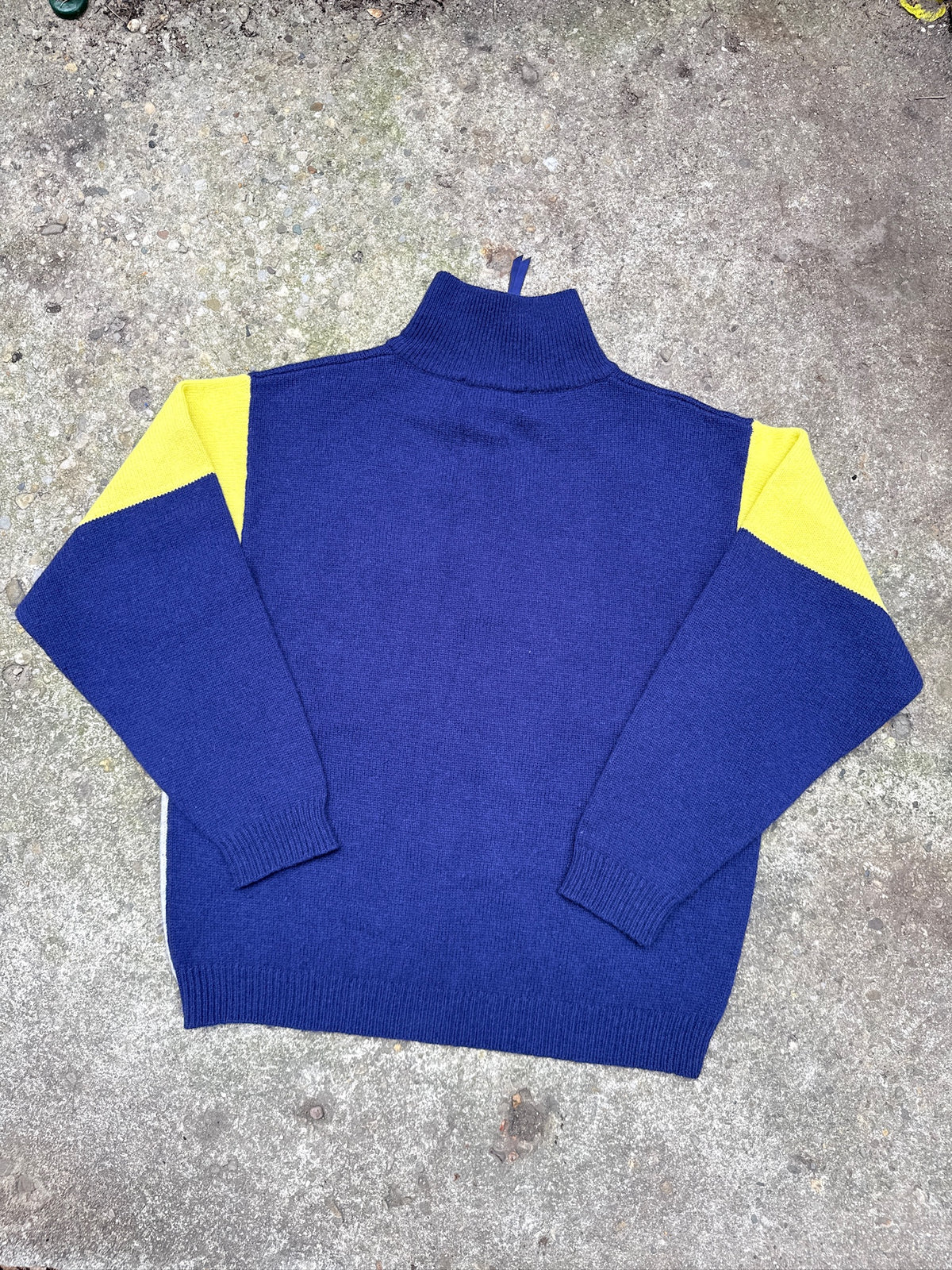 Vintage 1990's Sonoma Jeans Wool Blend Quarter Zip Pullover