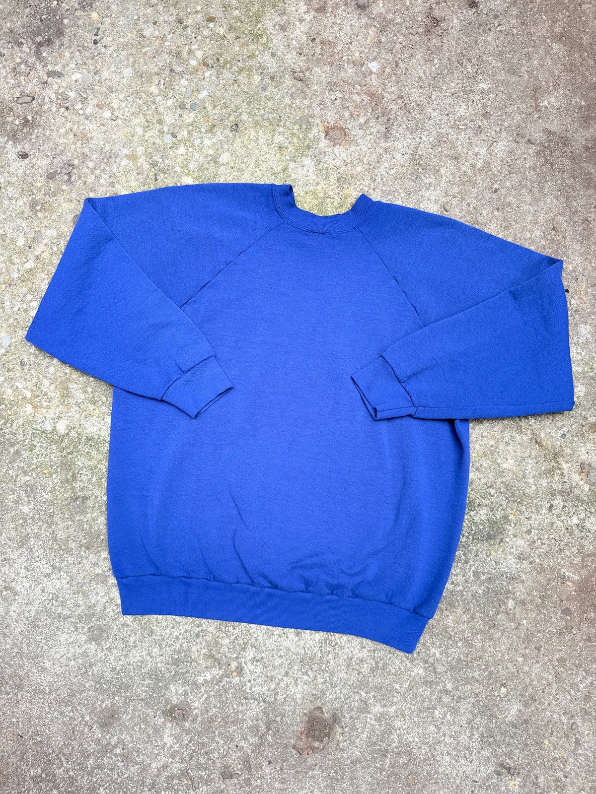 Vintage 1980's Blue Heart & Horse Painted Crew Neck Sweatshirt