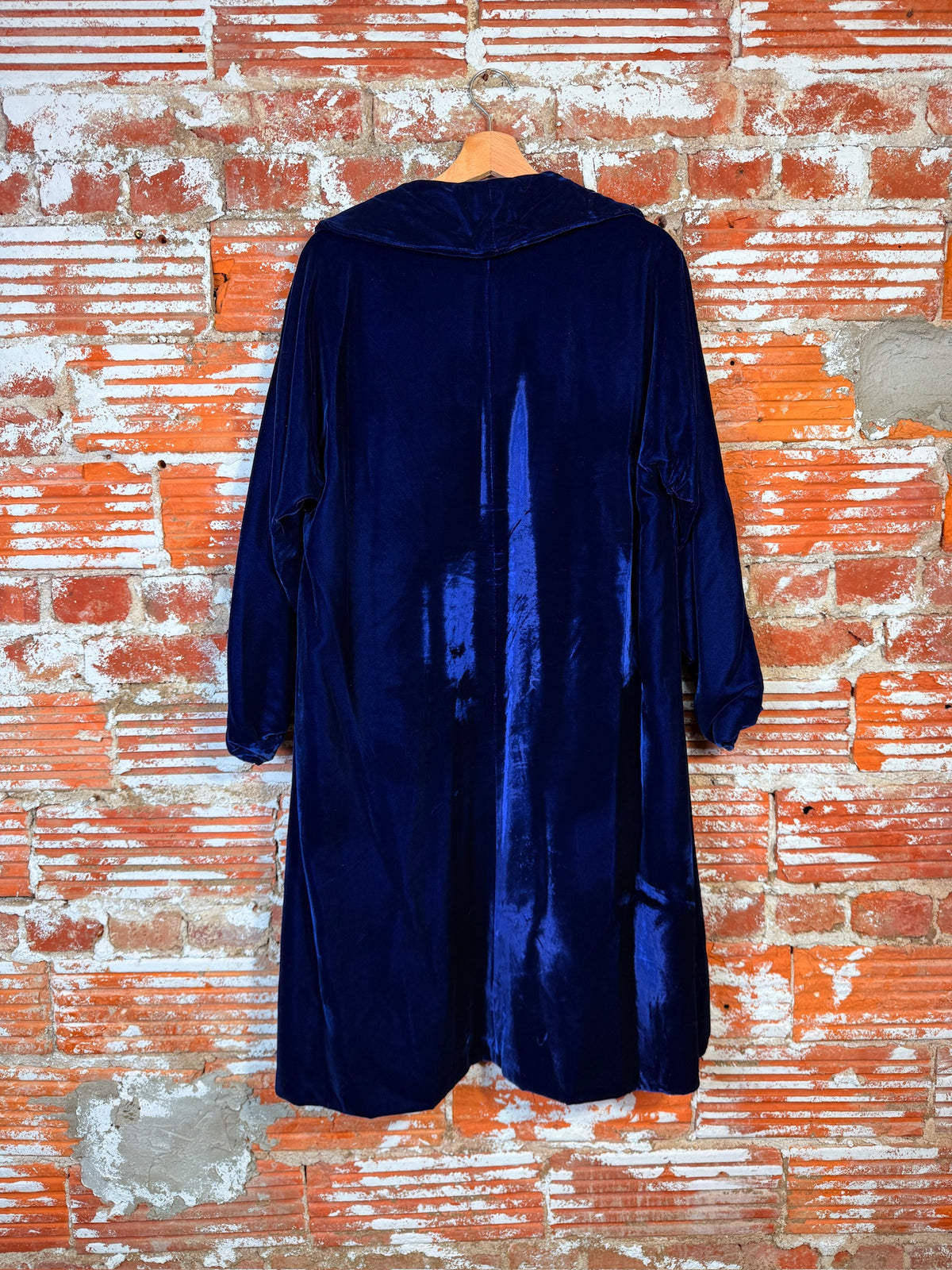 Vintage 1940's/50's Blue Velvet Swing Coat