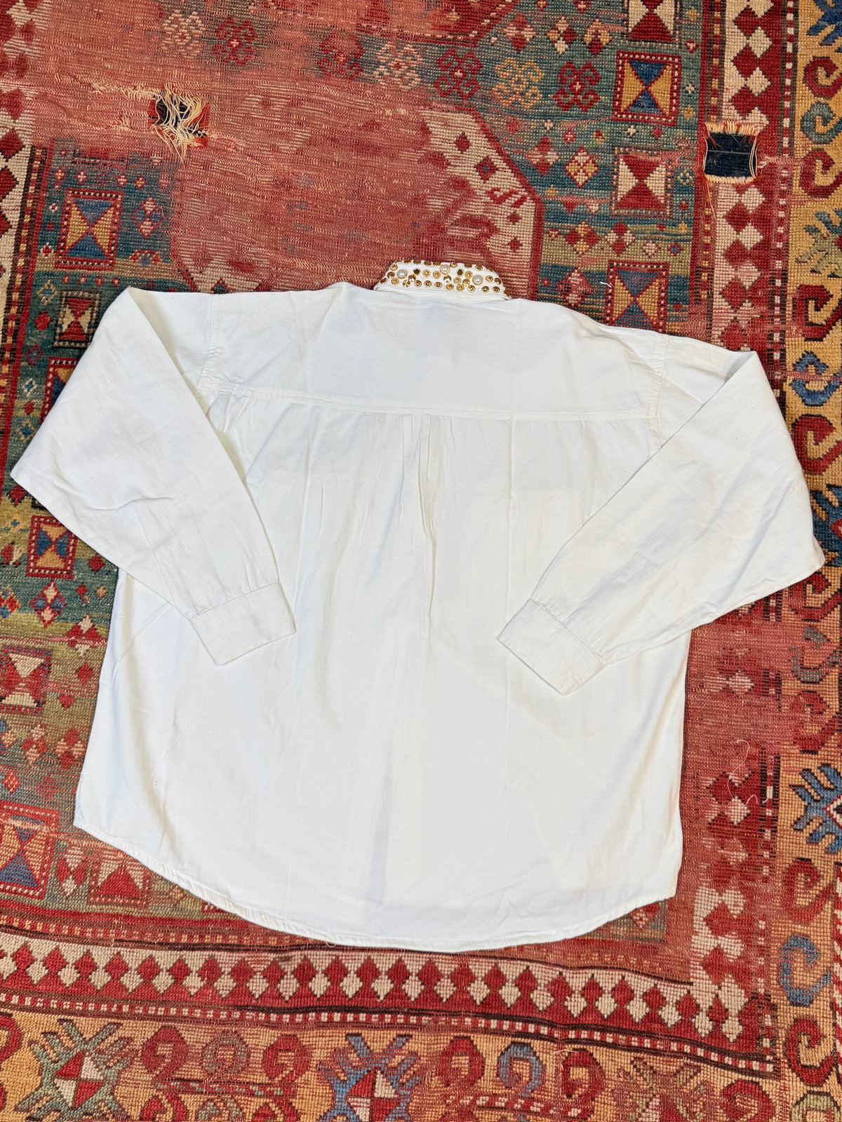 Vintage 1980’s I.C.E. Look NY White Cotton Button-Up Shirt | L
