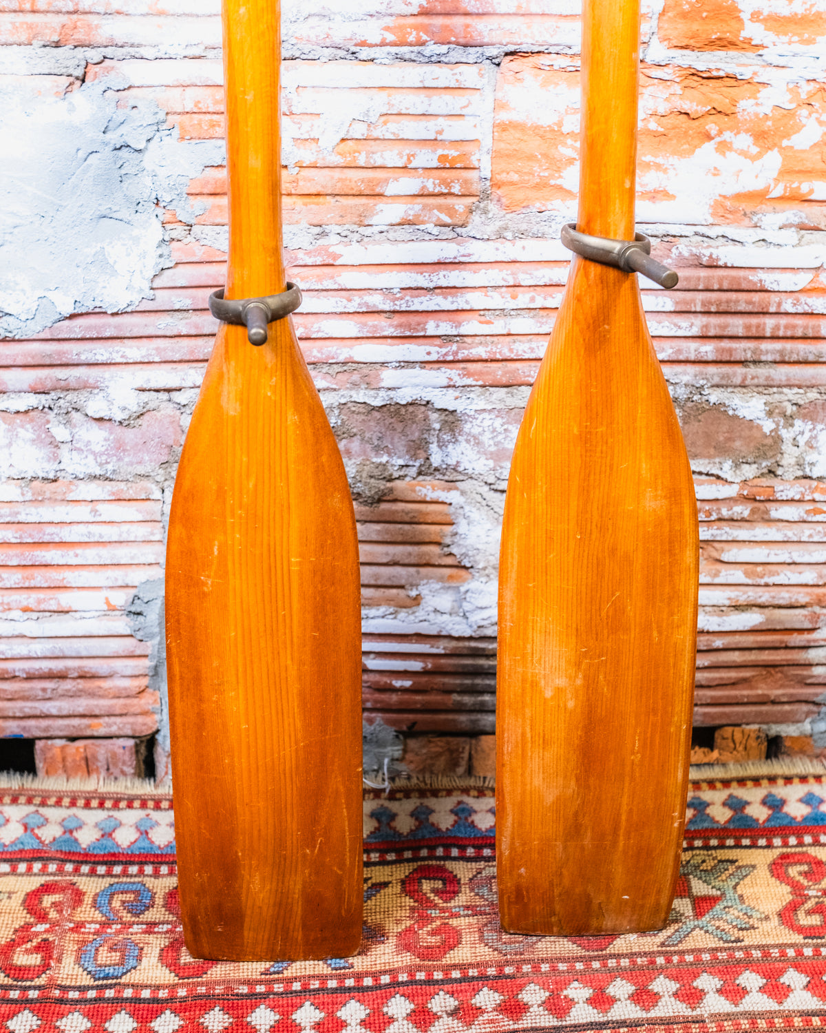 Vintage Wood Boat Oars Set of Two