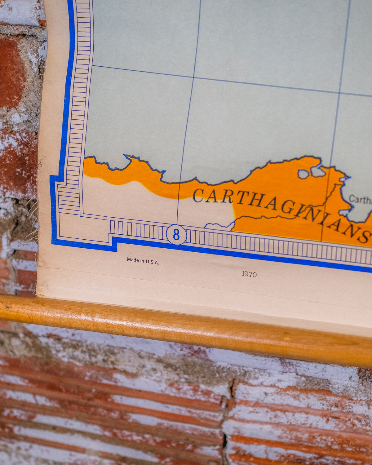 Vintage 1970's Denoyer-Geppert Co. Old World Italy Map