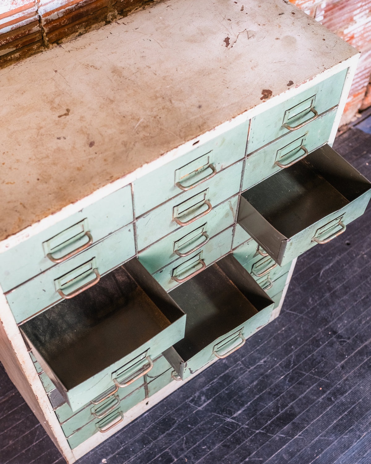 Vintage Industrial Metal Catalog File Cabinet