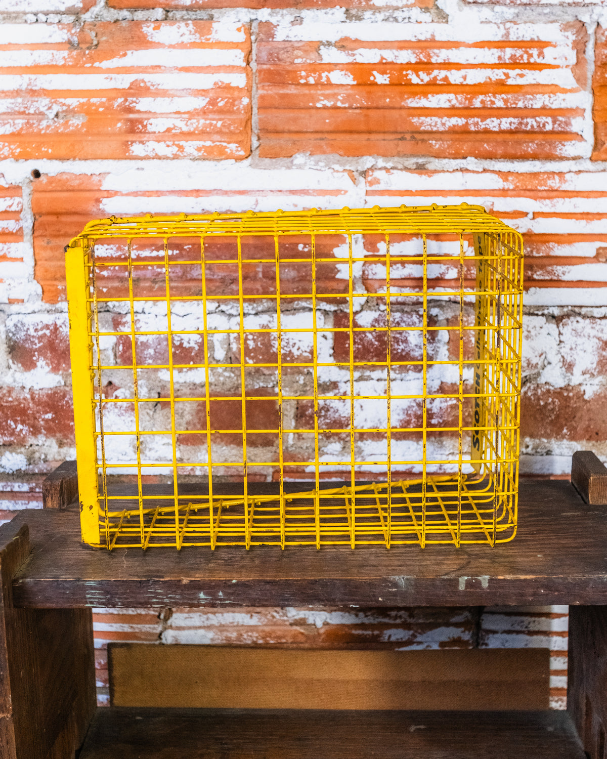 Vintage 1950s Scotch Cellophane Tape Yellow Wire Display Basket