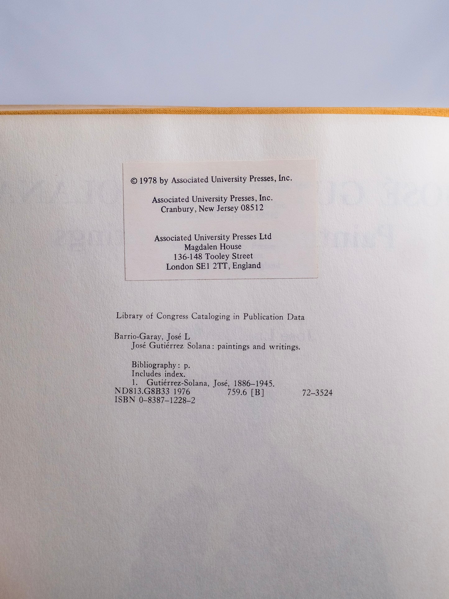 Jose Gutierrez Solana Book