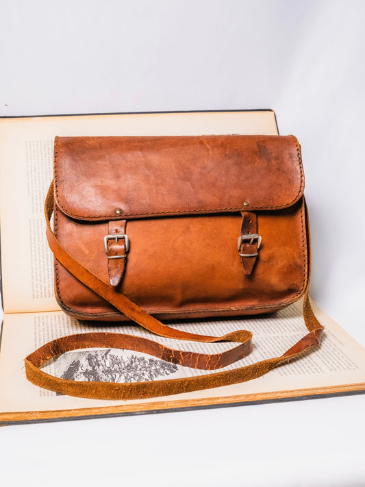 Arte Cuoio Italian Leather Crossbody Messenger Bag
