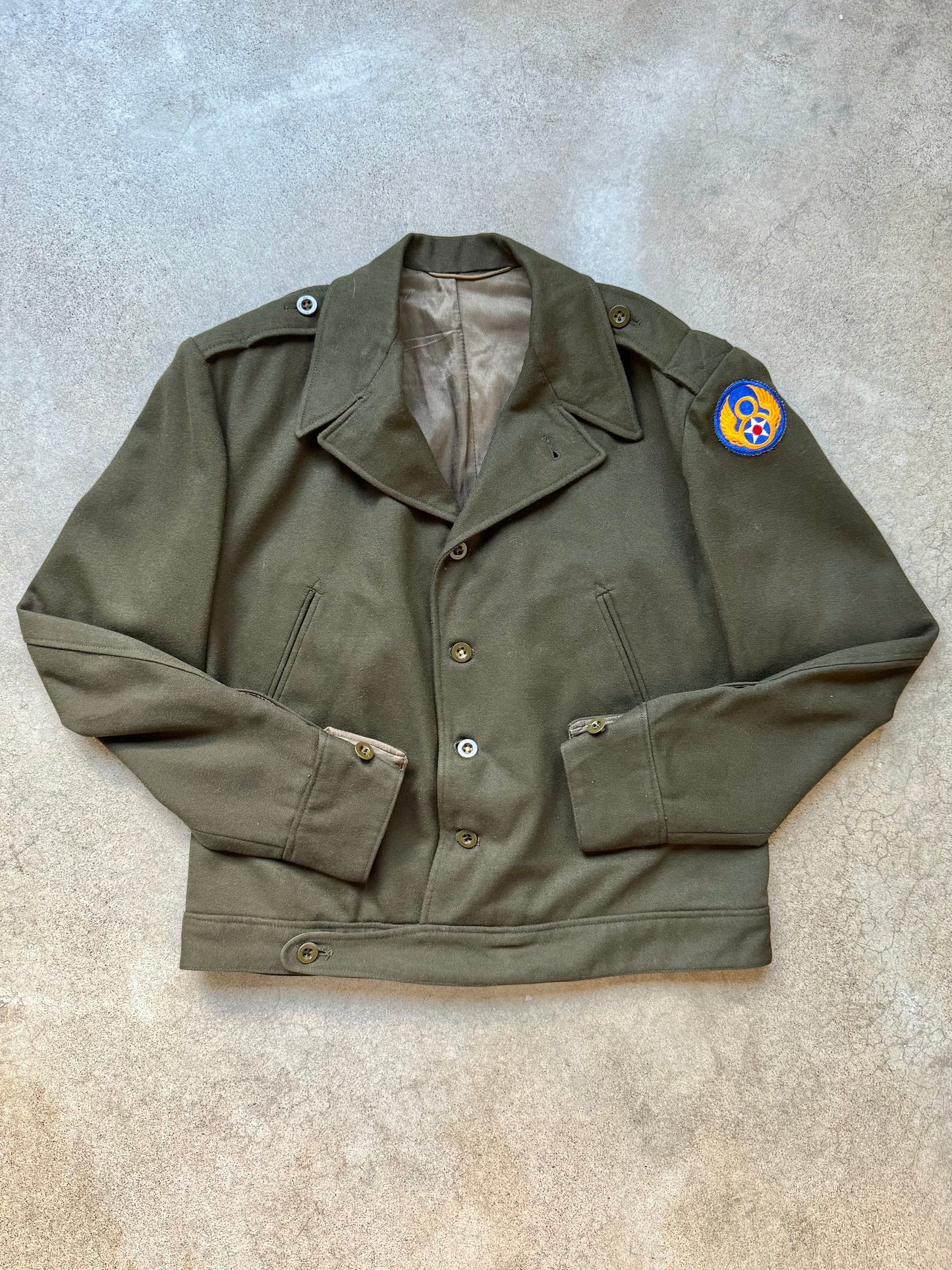 Vintage 1944 WWII U.S. Army 8th Air Force E.T.O Officer’s Field Jacket | 40S