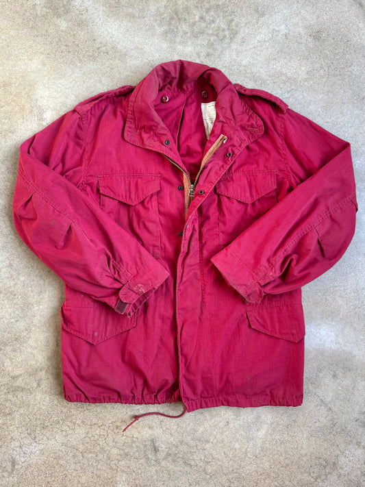 Vintage Maroon M-65 Military Field Jacket | Medium
