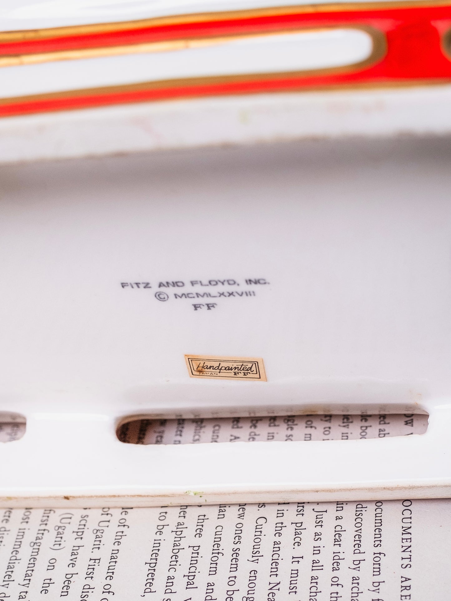 Vintage 1970s Fitz and Floyd Ceramic Santa Sleigh