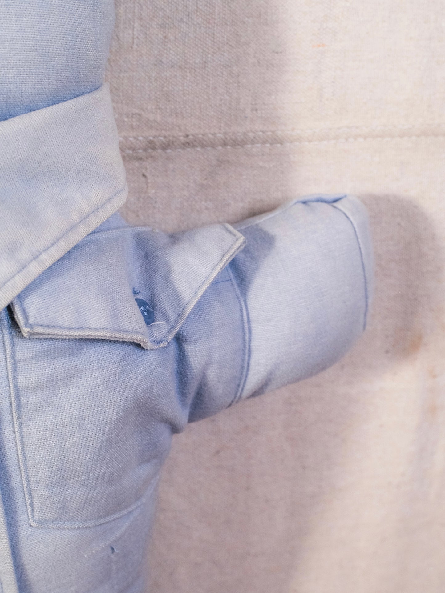 Vintage 1950s Handmade Blue "Button Eye" Teddy Bear