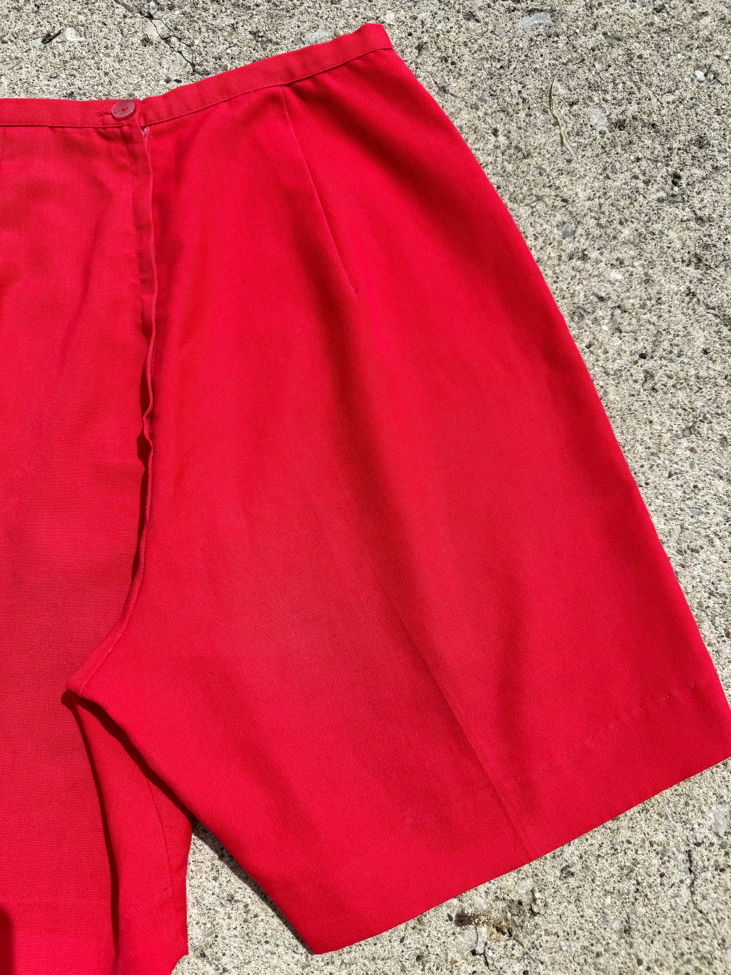 Vintage 1950s Phil Rose Red High-Waisted Shorts | XS