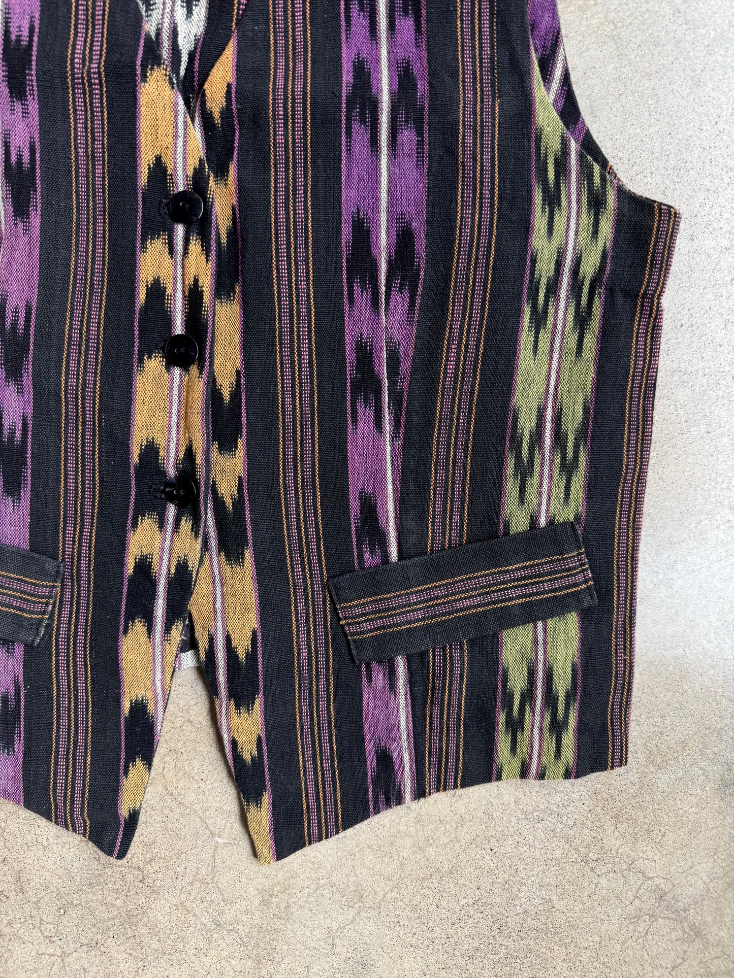 Vintage 1970s Handmade Southwestern Style Vest | Small