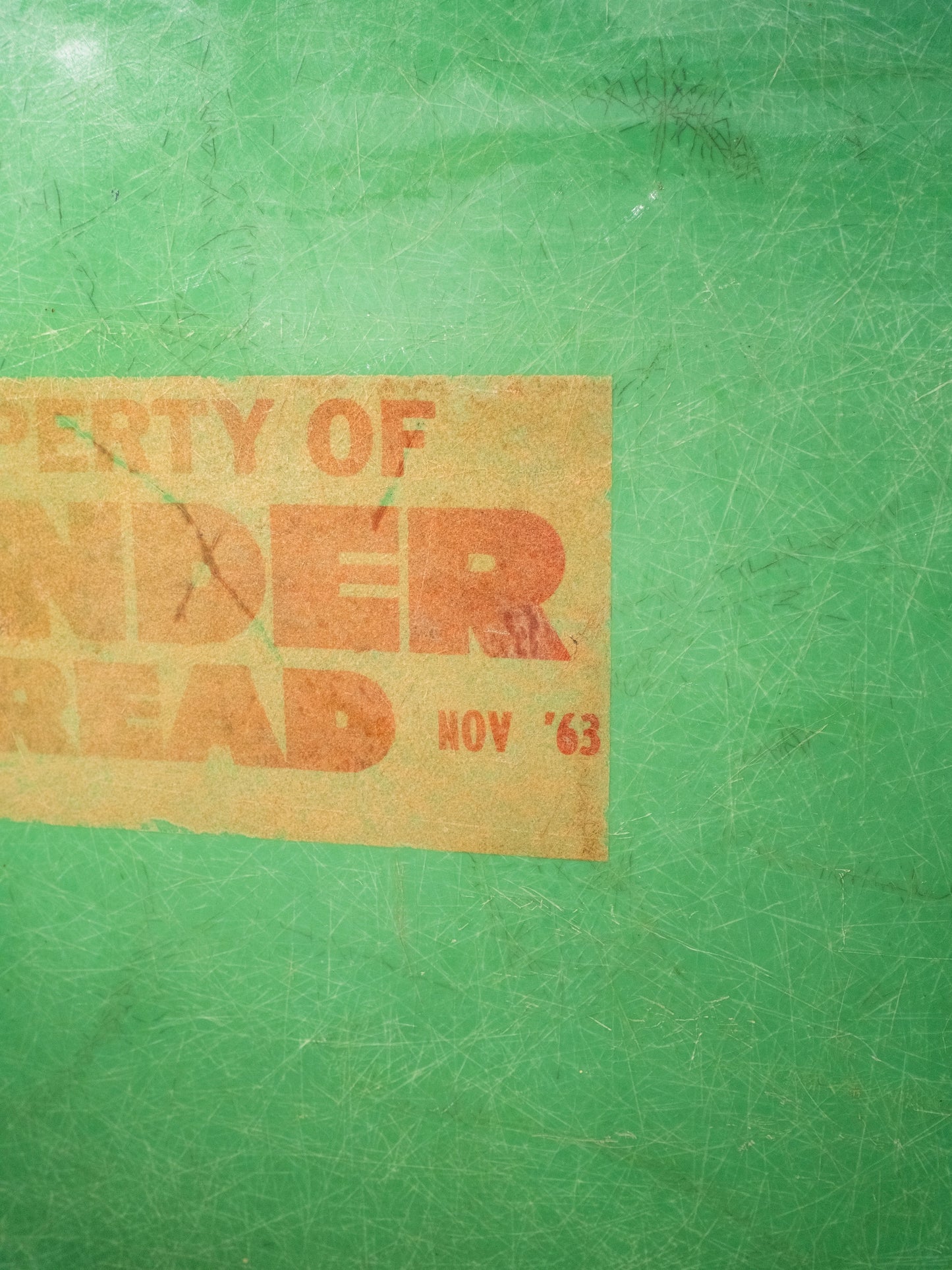 Vintage 1960s "Property of Wonder Bread" Green Metal Tray