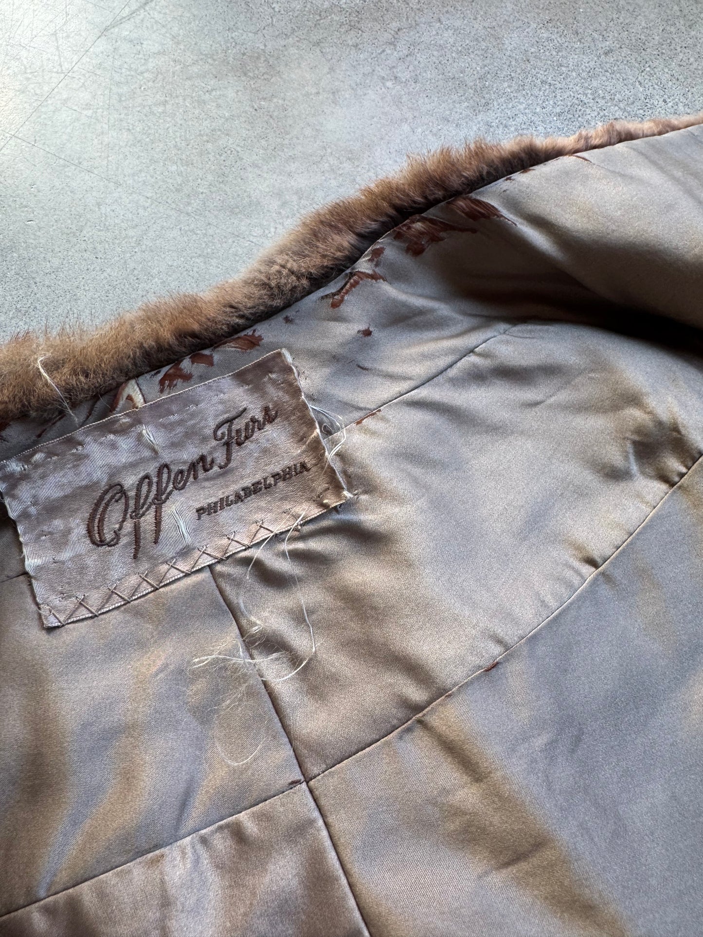 Vintage 1940s Offen Furs Genuine Mink Fur Stole