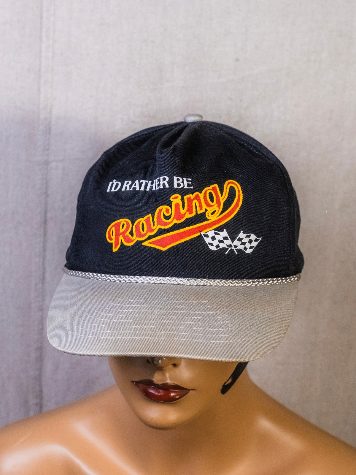 Vintage 1990s “I’d Rather Be Racing” Trucker Hat