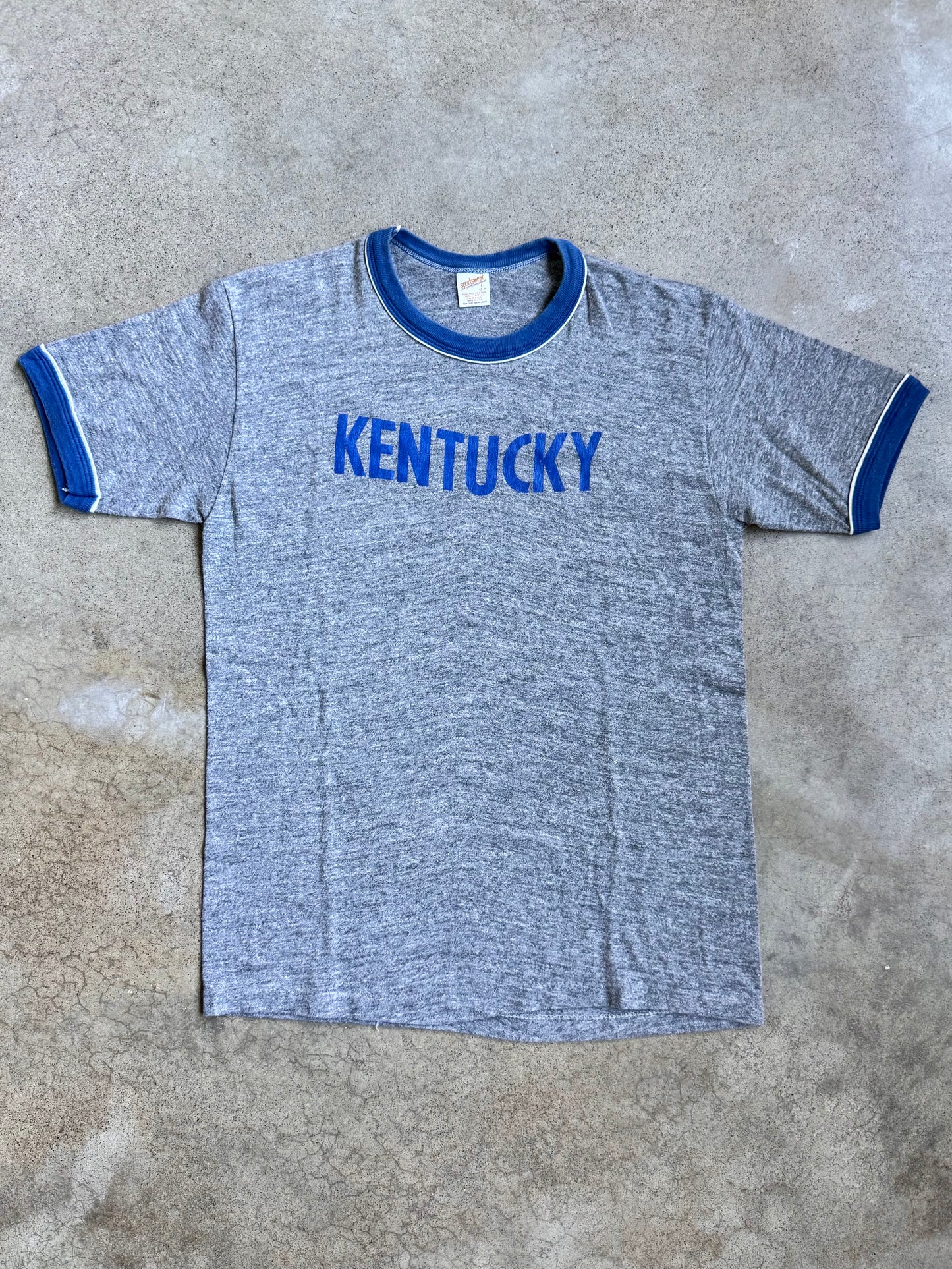 Vintage 1970s/80s University of Kentucky Graphic Ringer Tee | Large