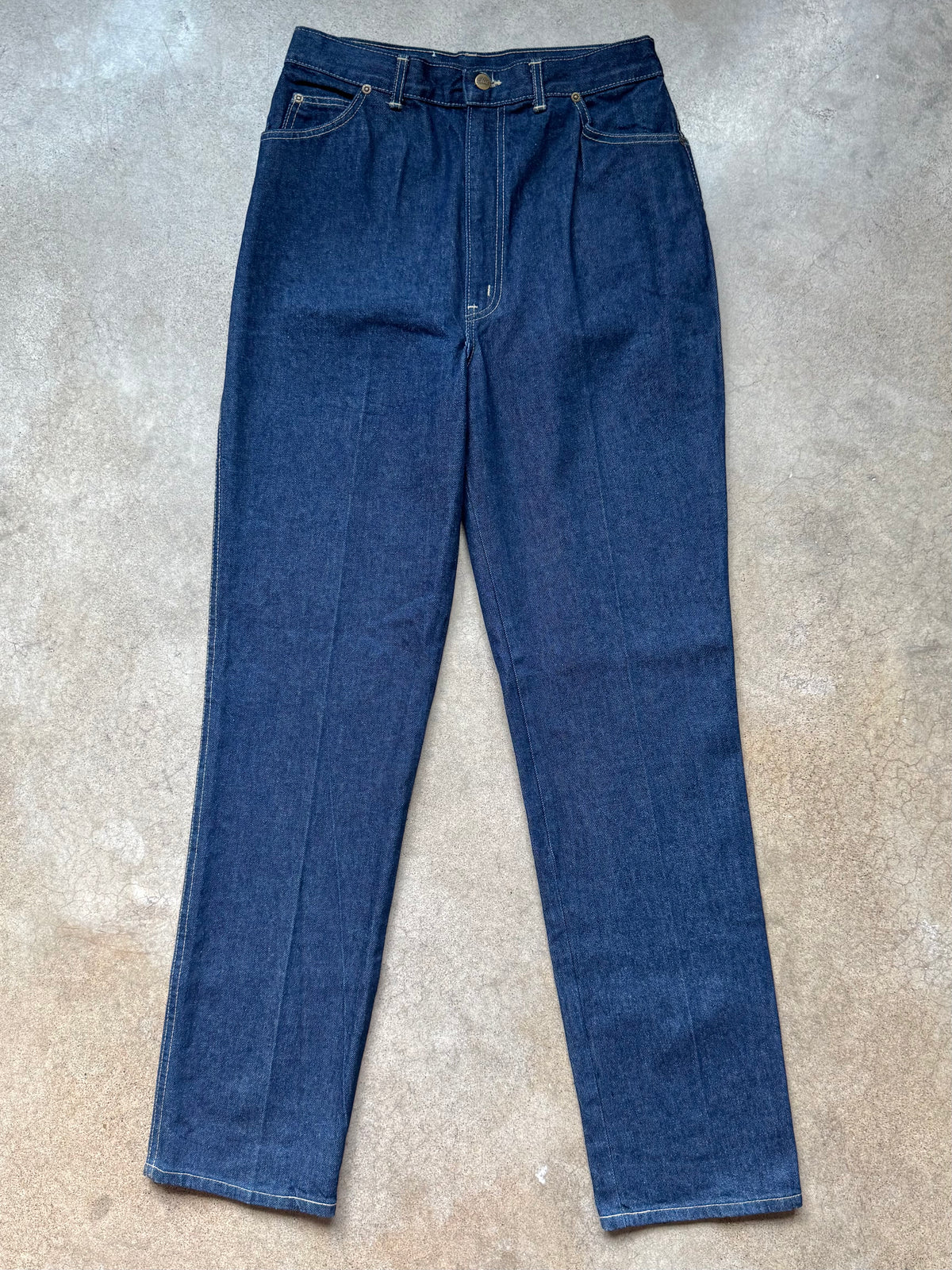 Vintage 1980s Deadstock Ms. Chic Dark Wash High-Waisted Jeans | Waist 31”