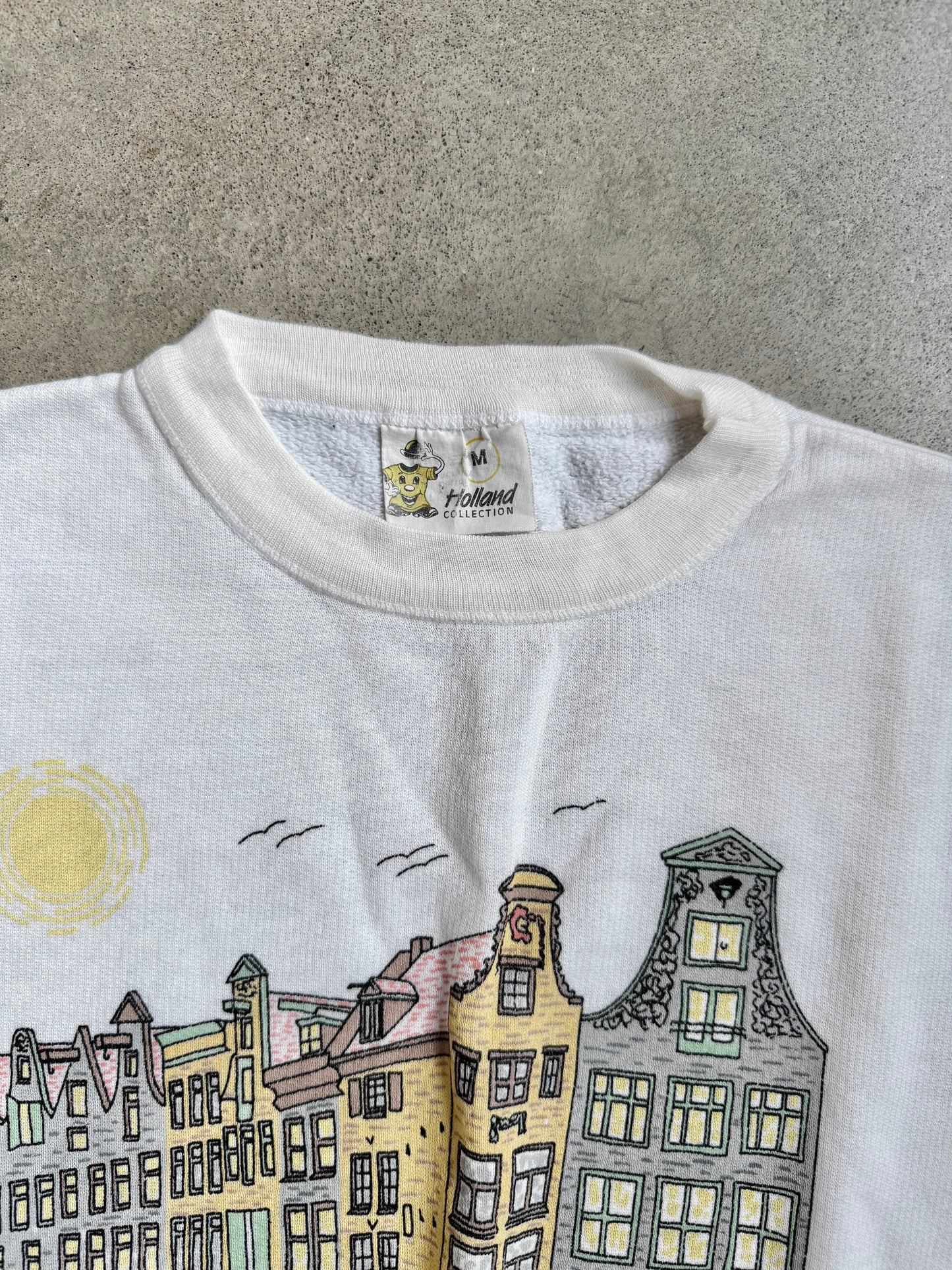Vintage 1990s Holland Collection Amsterdam Graphic Crewneck Sweatshirt | Medium