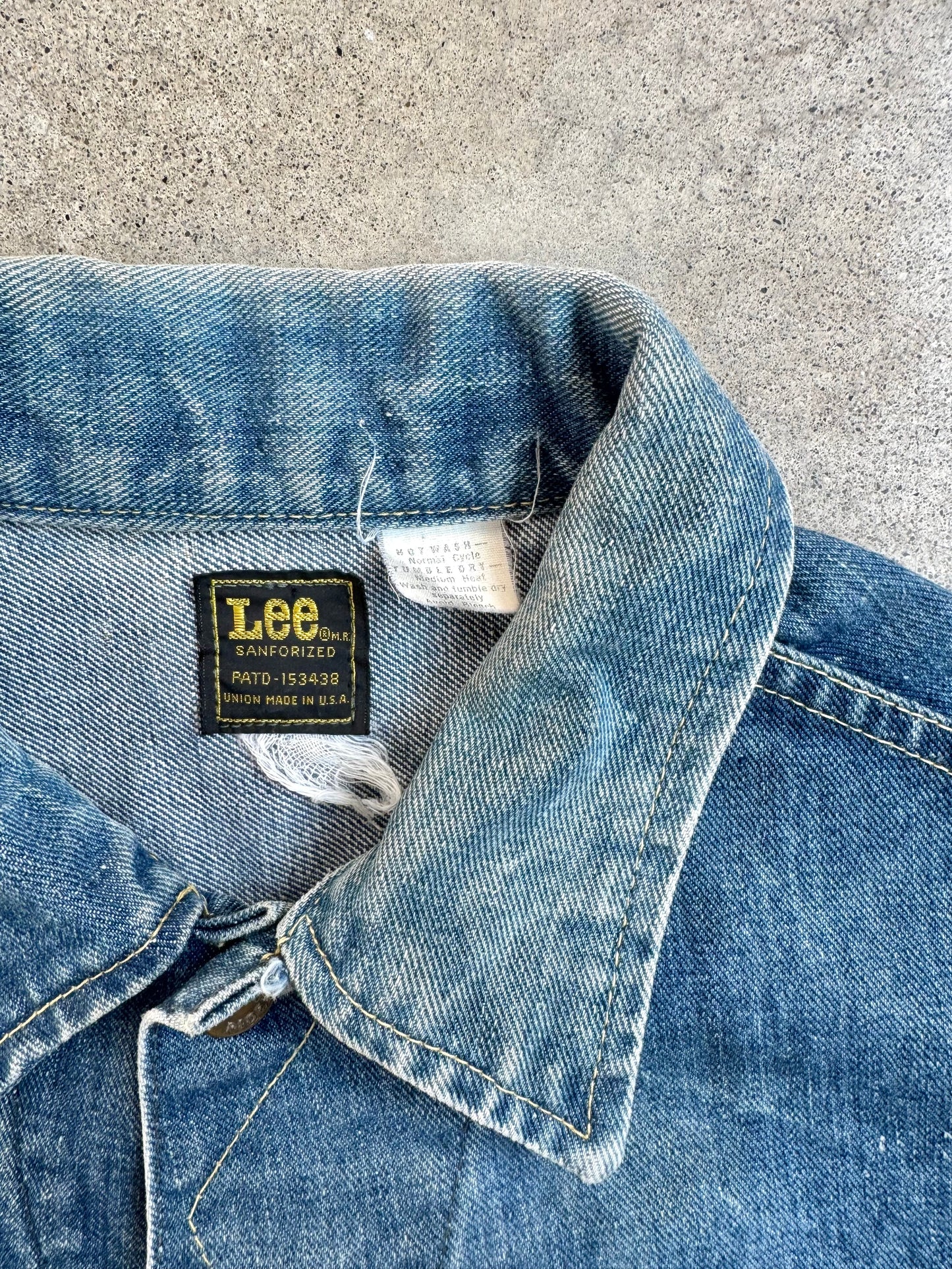 Vintage 1970s Lee Riders 101-J Sanforized Denim Jacket | Large