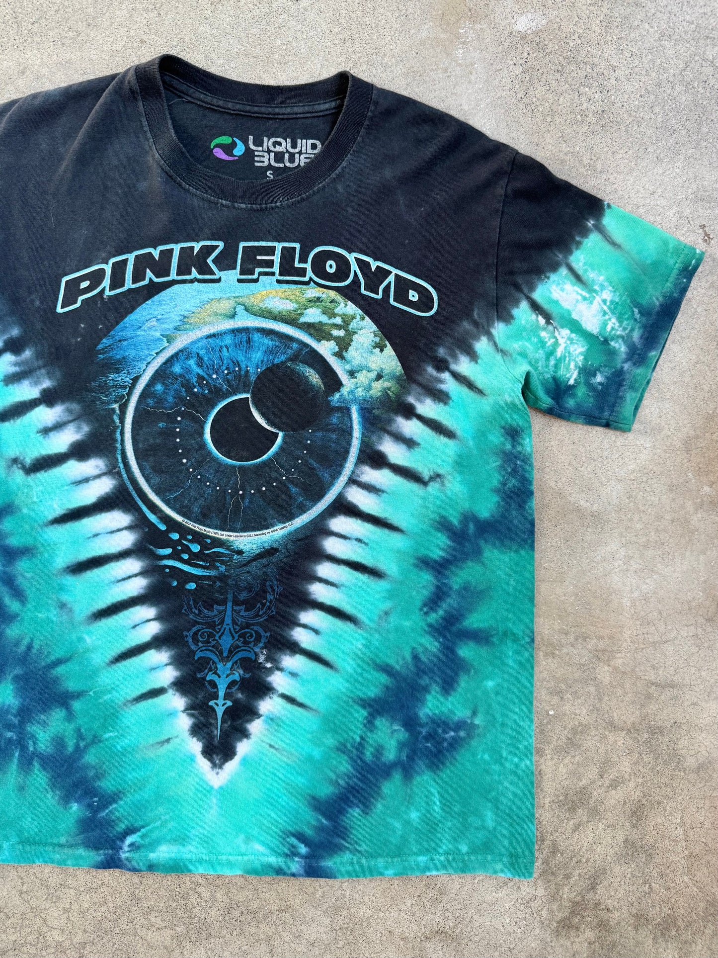 2007 Liquid Blue Pink Floyd “Pulse” Tie-Dye Band Tee | Small