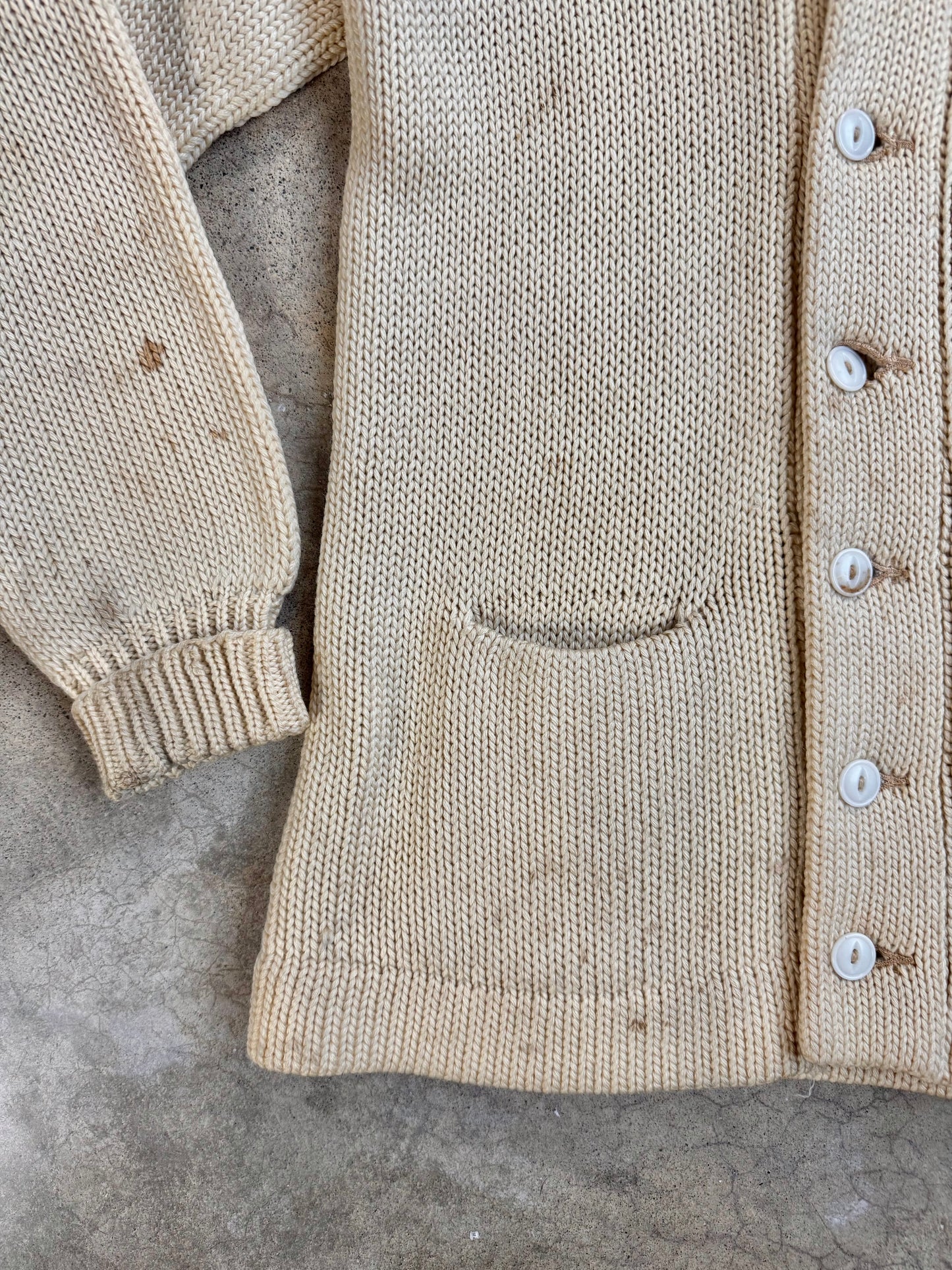 Vintage 1940s Yearite Summit Hill Patched Varsity Cardigan Sweater | Medium