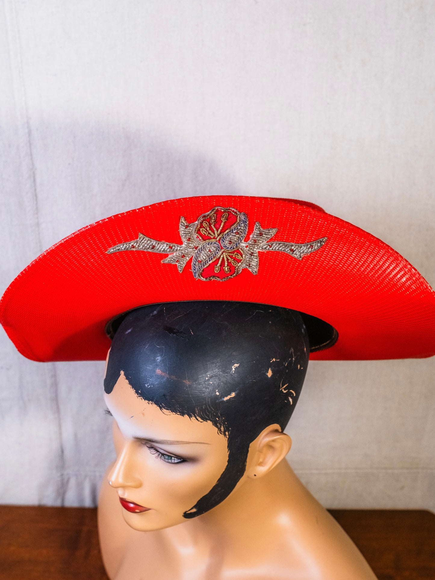 Vintage 1950s Robert E. Downing U-Rollit Red Barrel Racer Cowgirl Hat