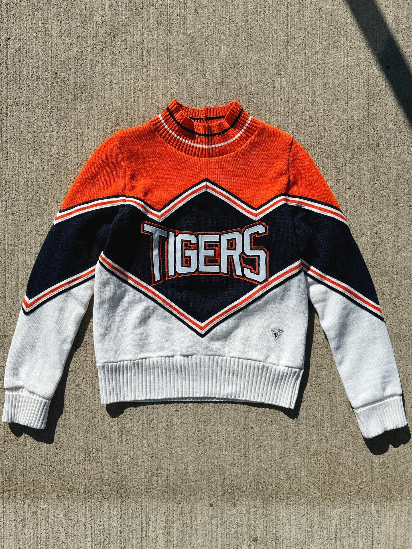 Vintage 1980s/90s Varsity Tigers Cheer Sweater | Medium