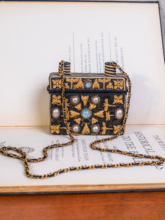 Vintage 1990s Mary Francis 3D Insect Crossbody Bag
