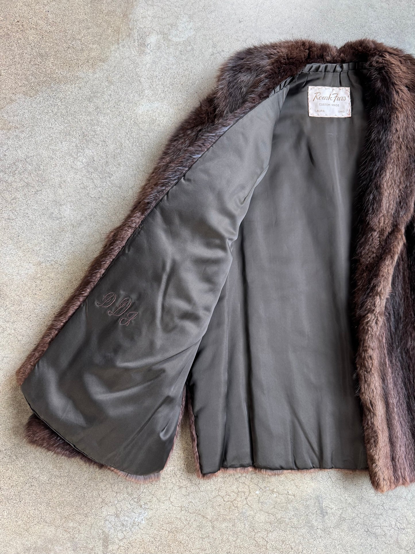 Vintage 1940s Roark Furs Brown Mink Fur Short Coat | Medium