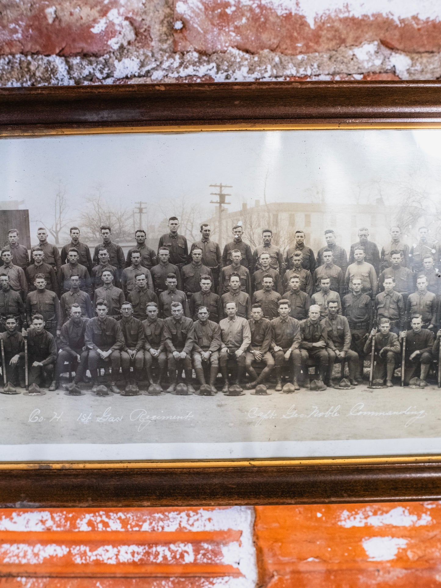 Antique Framed WWI U.S. Army Panoramic “Yard-Long” Photograph