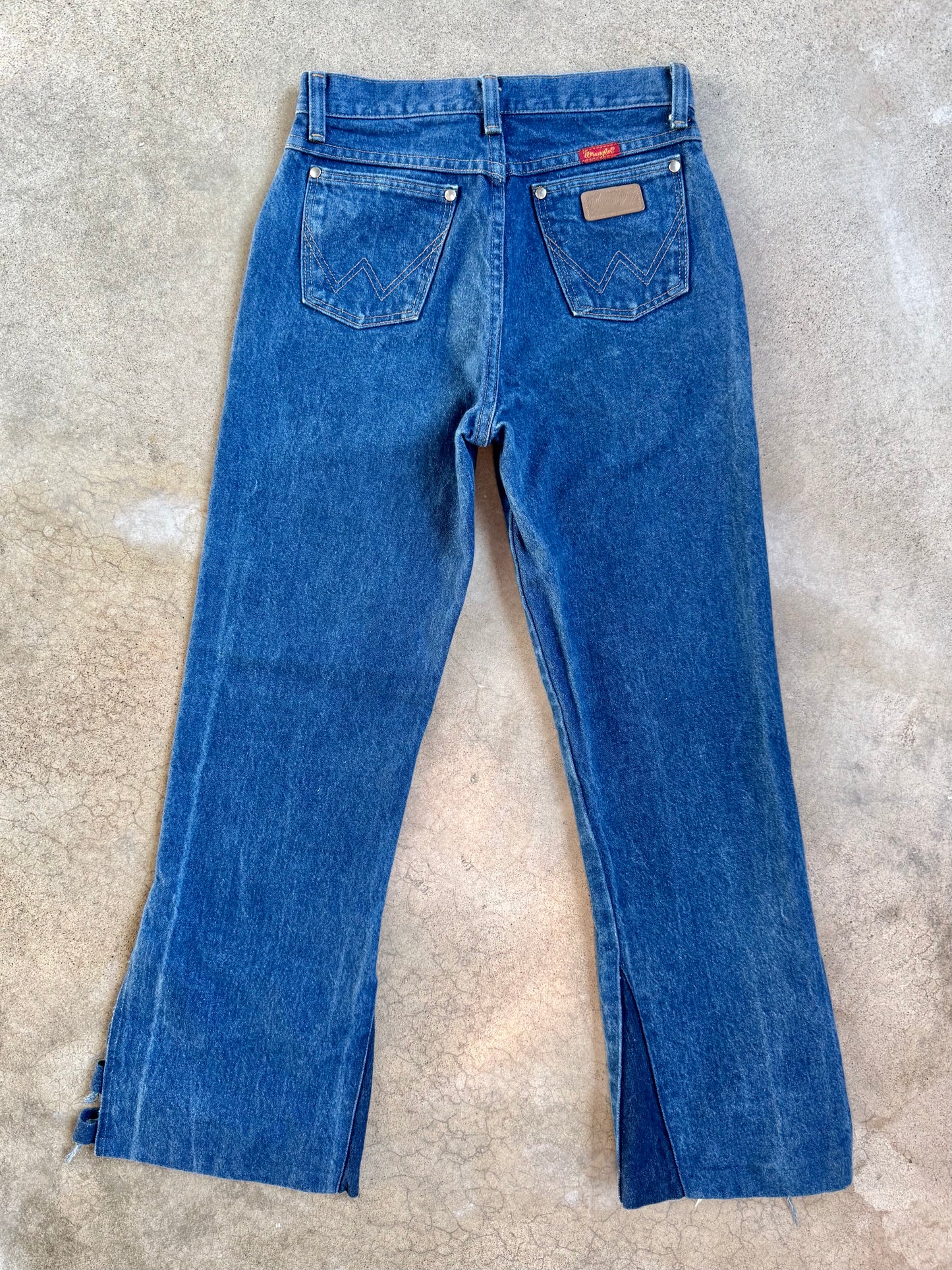 Vintage 1980s Wrangler Reworked Cut-Out Flare Jeans | Waist 27”