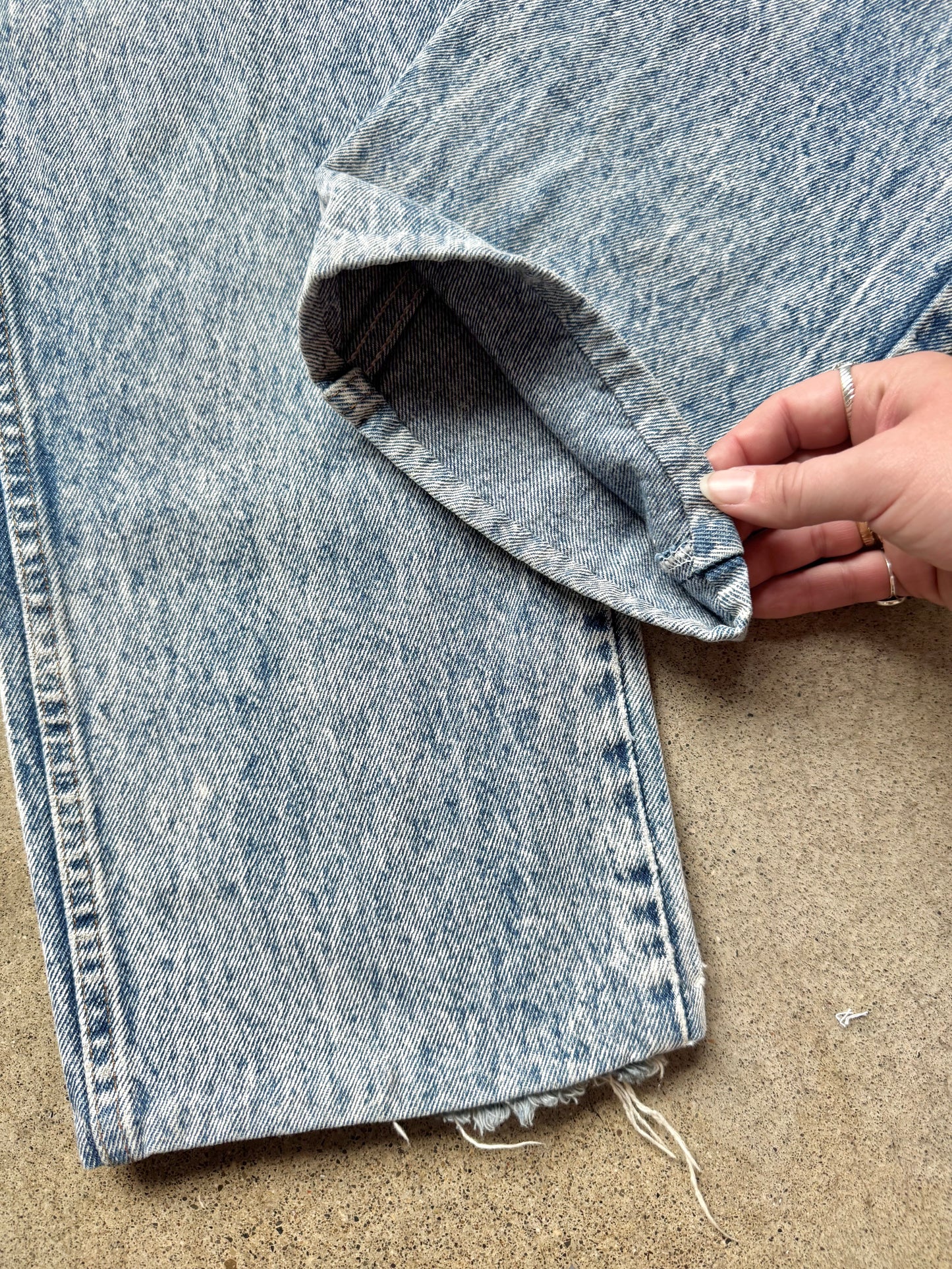 Vintage 1980s Wrangler Acid Wash Straight Leg Jeans | Waist 36”